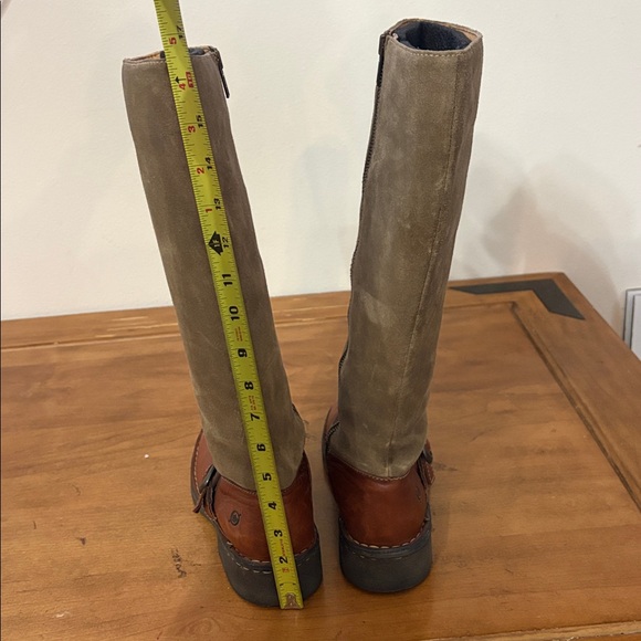 Born Plaid Patterned Leather Boots Size 8.5 - Picture 7 of 14